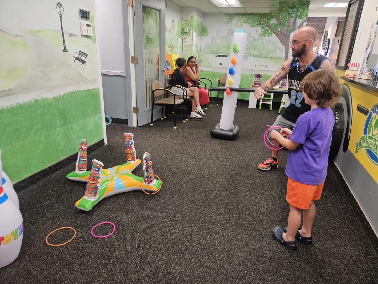 Dental Care Kids patients playing in the practice activity area