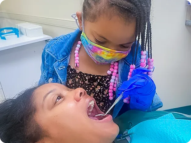 A Dental Care Kids patient resting comfortably in the chair during treatment