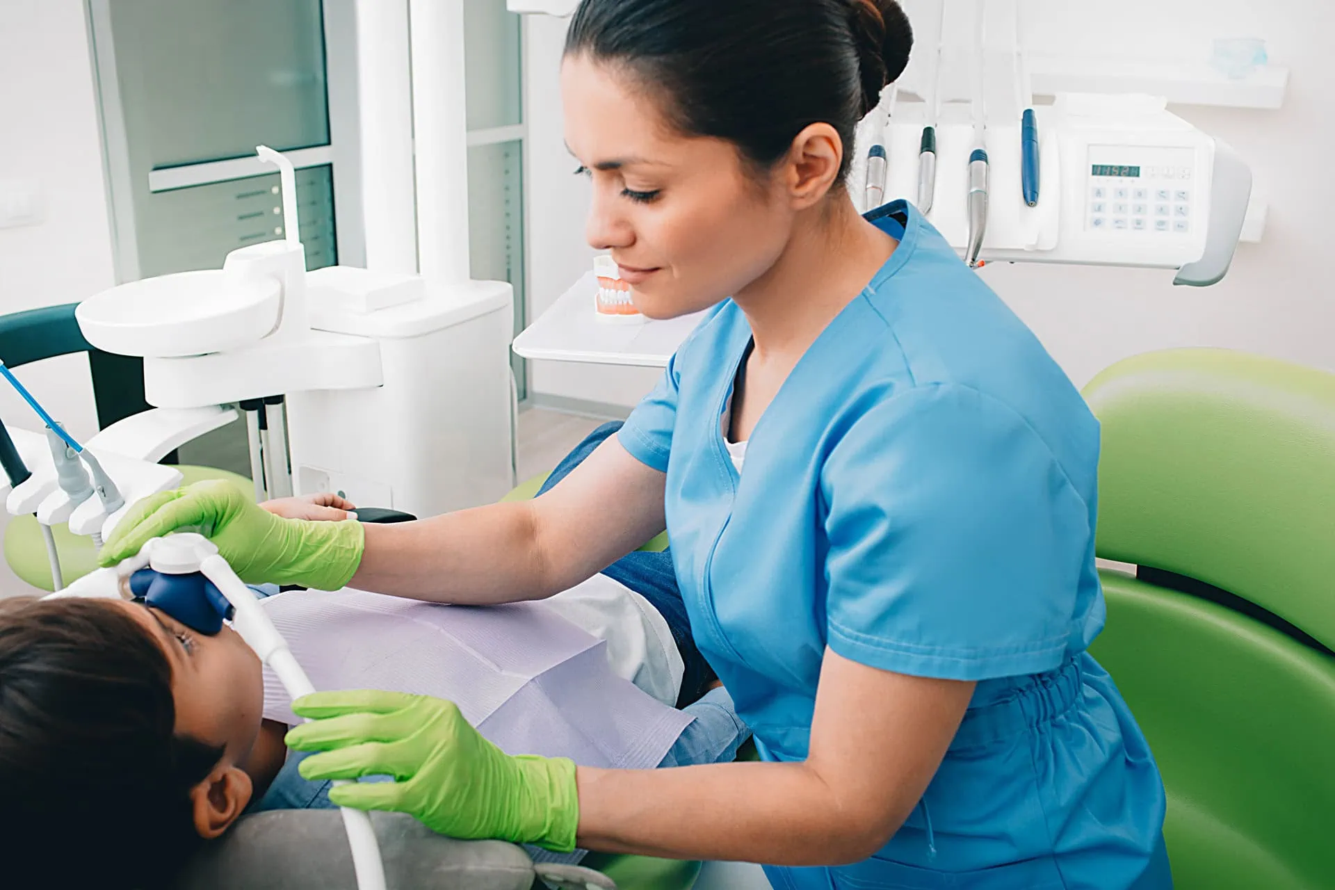 Nitrous oxide sedation for a young patient