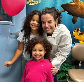 Happy dental care visit