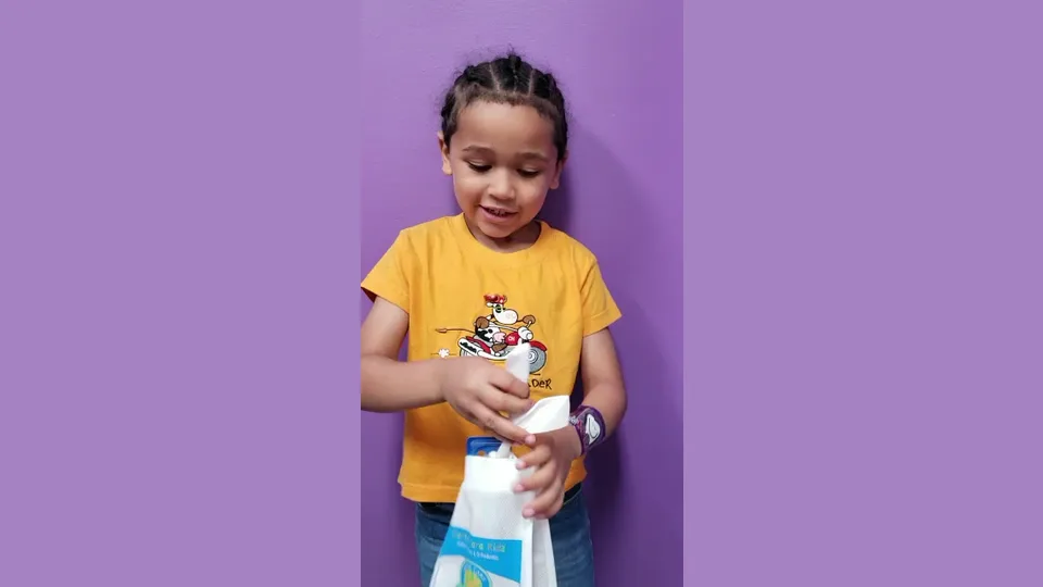 Dental Care Kids patient explaining why they like coming in