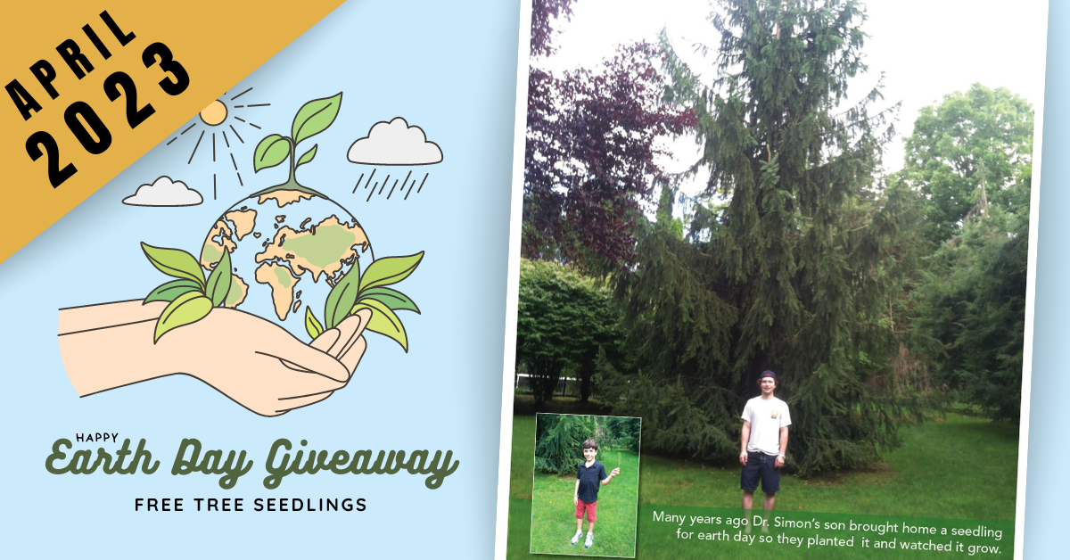 Dental Care Kids Planting Trees for Earth Day